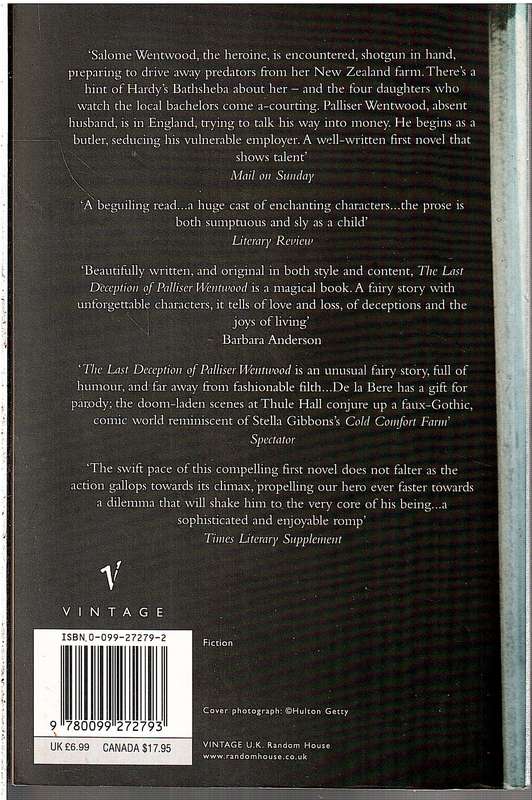 The Last Deception of Palliser Wentwood - Imogen de la Bere