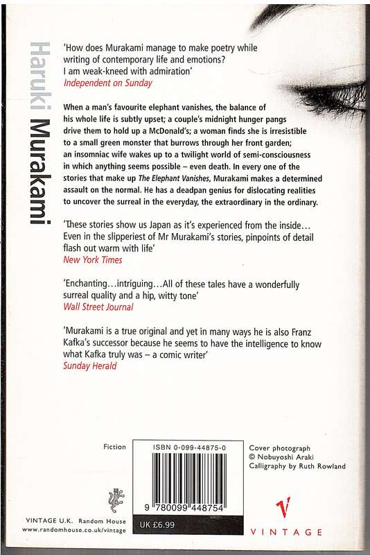The Elephant Vanishes - Haruki Murakami