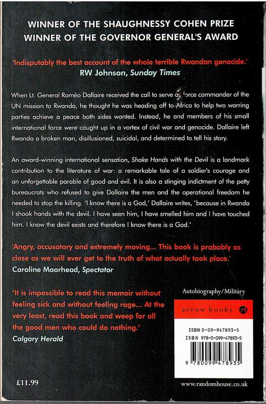 Shake Hands With The Devil: The Failure Of Humanity In Rwanda - Lt. Gen. Romeo Dallaire