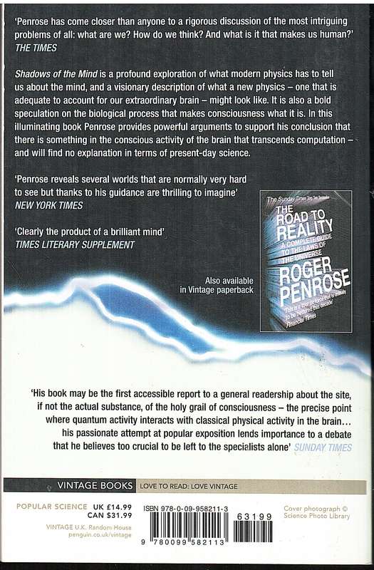Shadows of the Mind: A Search for the Missing Science of Consciousness - Roger Penrose