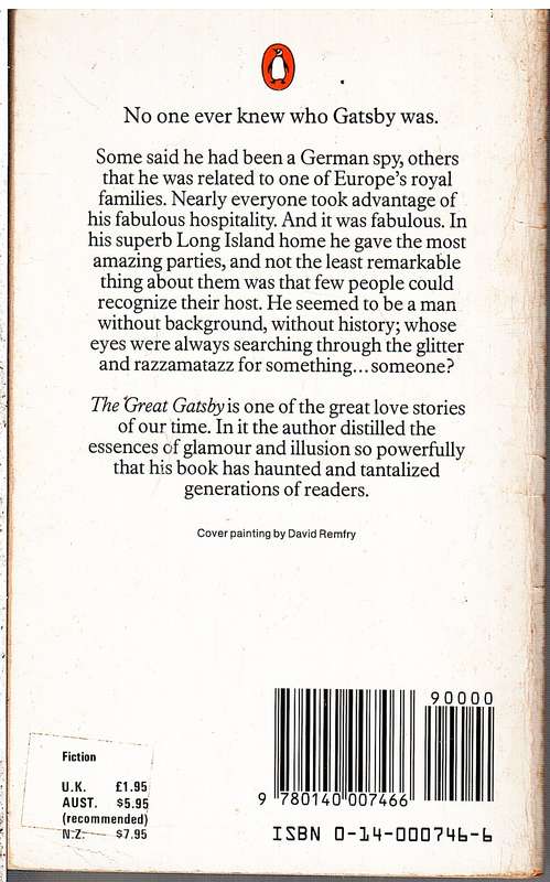 The Great Gatsby - F Scott Fitzgerald