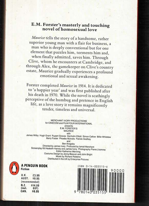 Maurice - EM Forster [Film Tie-in Edition]