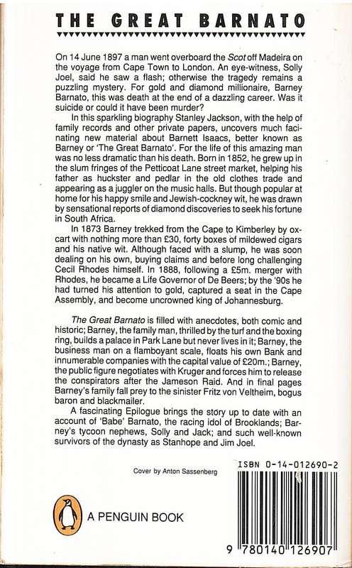 The Great Barnato - Stanley Jackson