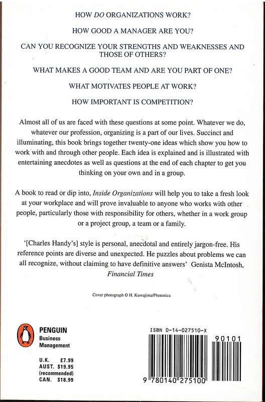 Inside Organizations: Twenty-One Ideas for Managers - Charles Handy