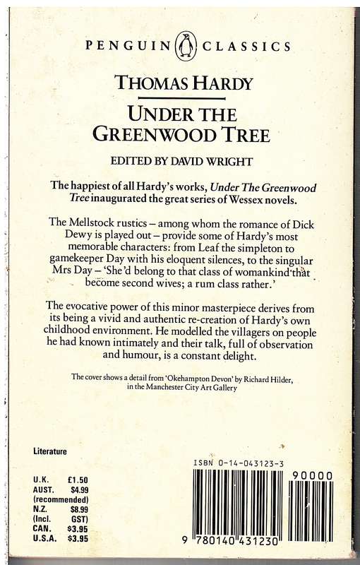 Under the Greenwood Tree - Thomas Hardy
