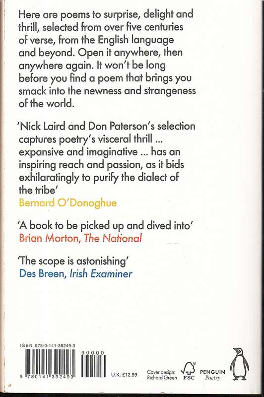 The Zoo of the New: A Book of Exceptionsl Poems from Sappho to Paul Muldoon