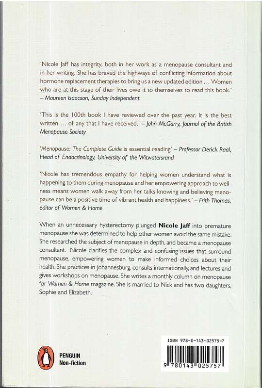 Menopause: The Complete Guide (Revised Edition) - Nicole Jaff