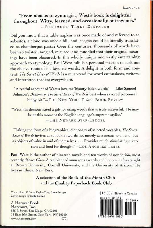 The Secret Lives of Words - Paul West