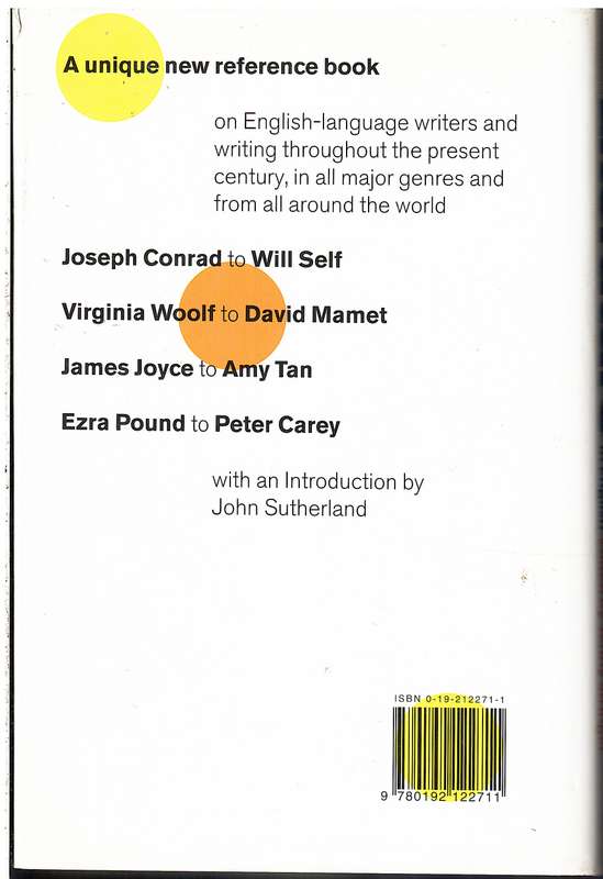 The Oxford Companion to Twentieth-Century Literature in English Jenny Stringer (Ed)