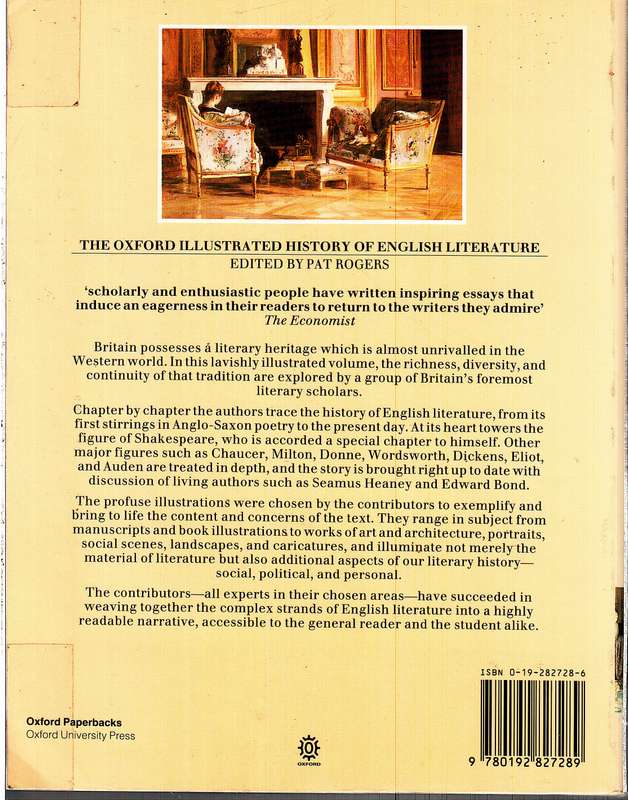 The Oxford Illustrated History of English Literature - Pat Rogers (Ed)