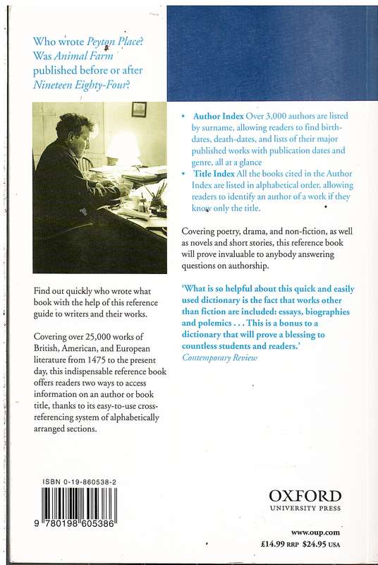 Who Wrote What?: A Dictionary of Writers and Their Works - Michael Cox