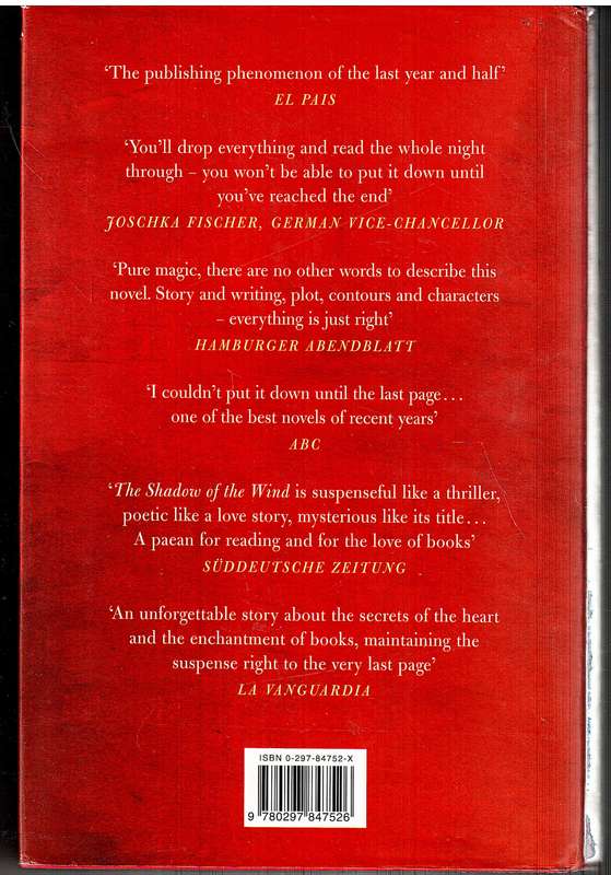 The Shadow of the Wind - Carlos Ruiz Zafon
