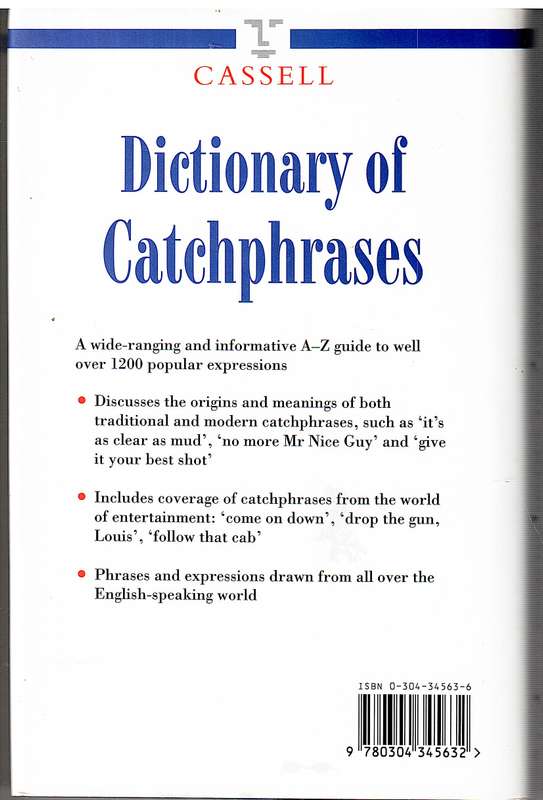 Cassell Dictionary of Catchphrases - Nigel Rees