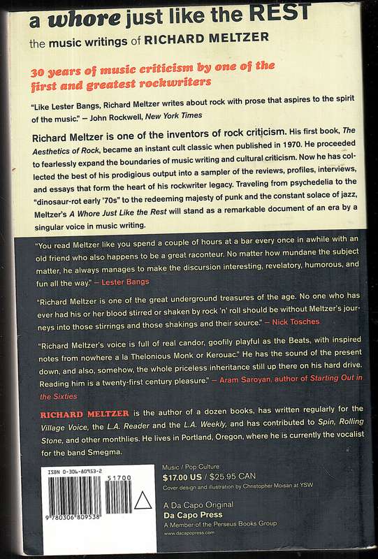 A Wh0re Just Like the Rest: The Music Writings of Richard Meltzer