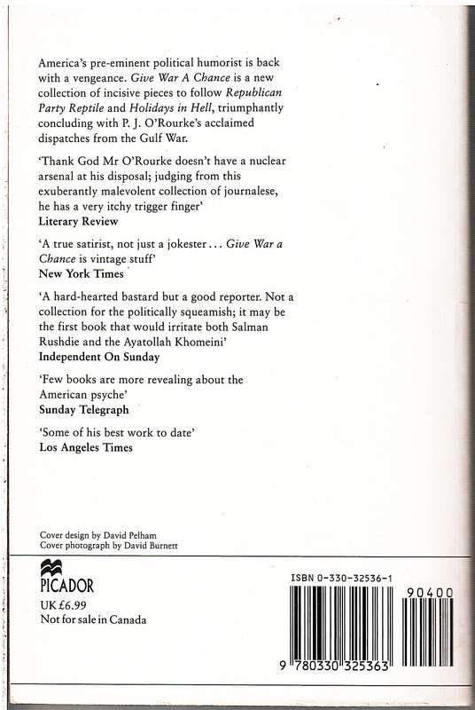 Give War A Chance - PJ O'Rourke