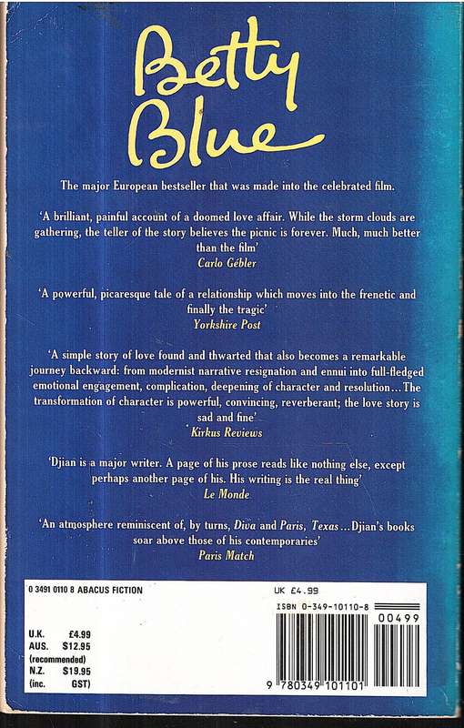 Betty Blue (Film Tie-in Edition) - Philippe Djian
