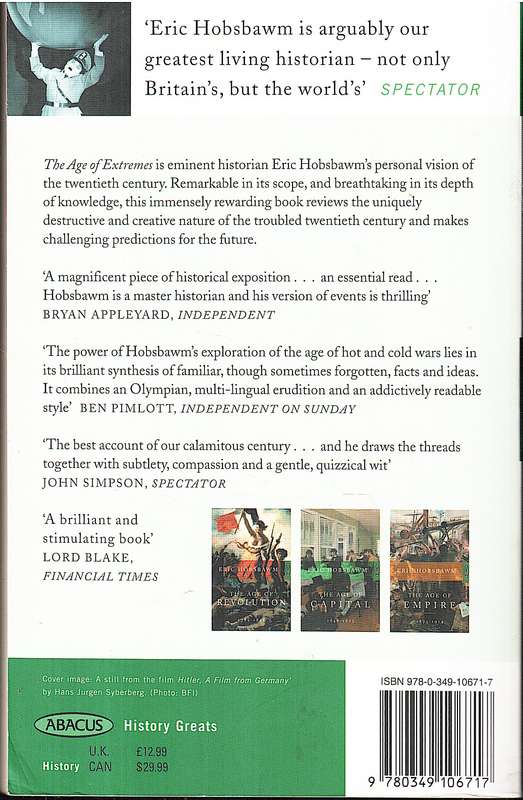 The Age of Extremes: The Short Twentieth Century 1914-1991 - Eric Hobsbawm