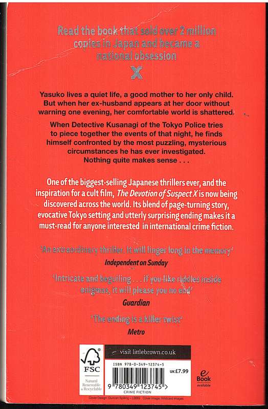 The Devotion of Suspect X (Detective Galileo 01) - Keigo Higashino