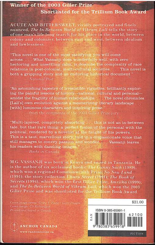 The In-Between World of Vikram Lall - MG Vassanji
