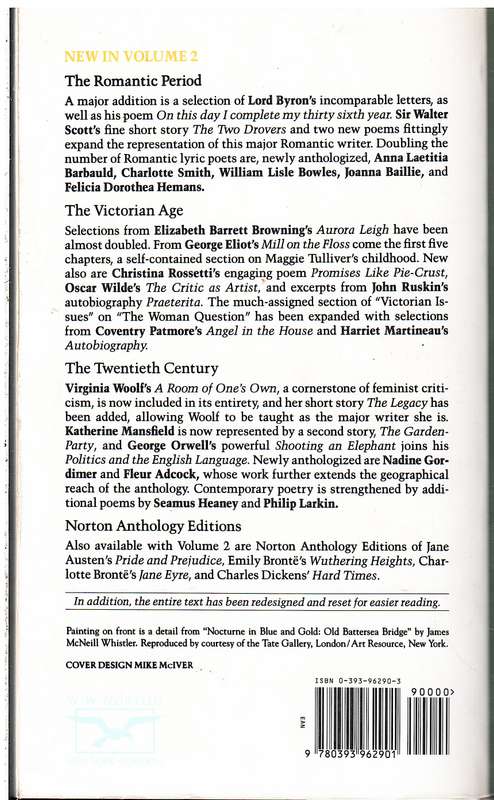 The Norton Anthology of English Literature Volume 2 (6th Edition)