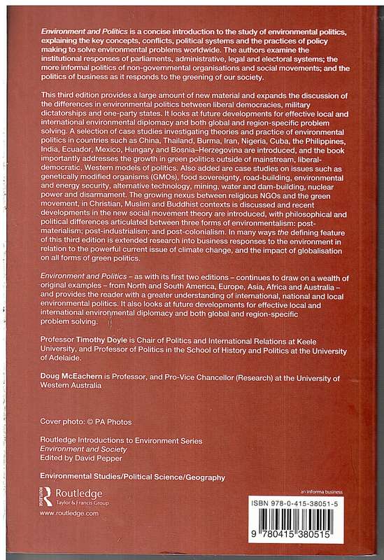 Environment and Politics (3rd Edition) - Timothy Doyle and Doug McEachern