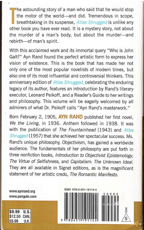 Atlas Shrugged - Ayn Rand [50th Anniversary Edition]