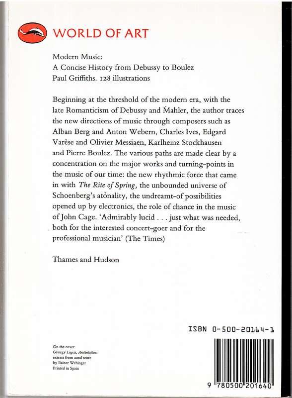 Modern Music: A Concise History from Debussy to Boulez - Paul Griffiths