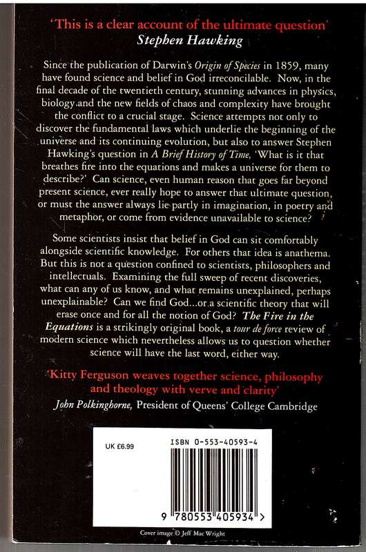 The Fire in the Equations: Science, Religion & the Search for God - Kitty Ferguson
