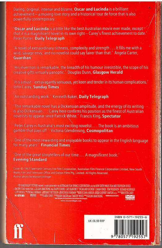 Oscar and Lucinda - Peter Carey [Film tie-in edition]