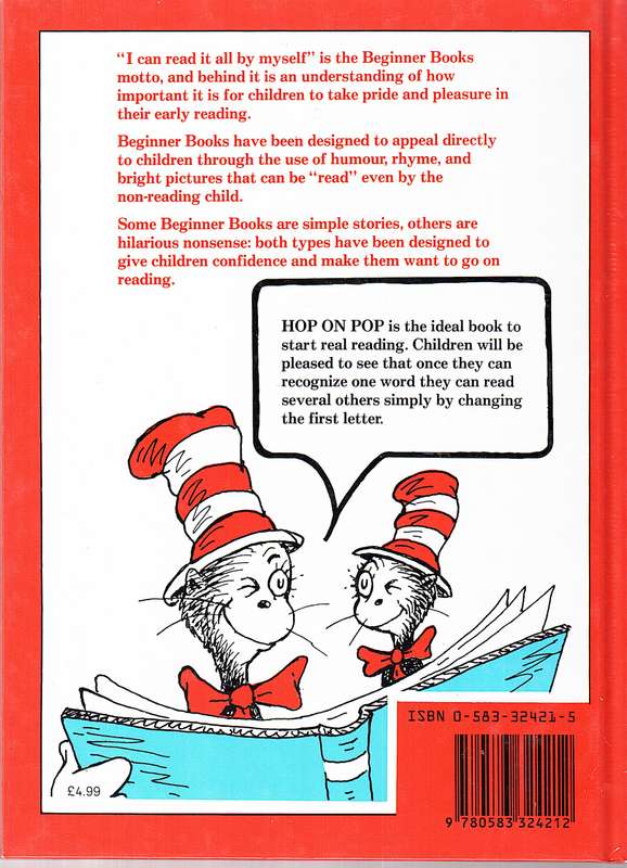 Hop On Pop: The Simplest Seuss For Youngest Use - Dr Seuss