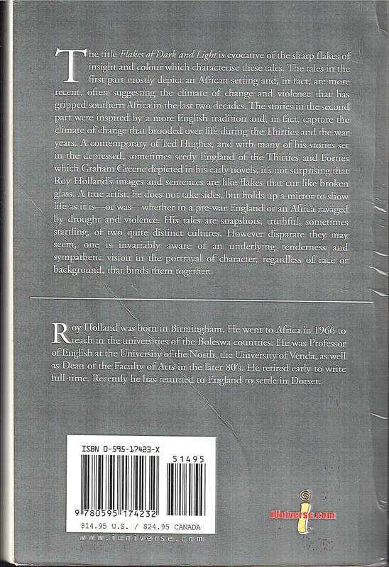 Flakes of Dark and Light: Tales from Southern Africa and Elsewhere - Roy Holland [INSCRIBED]