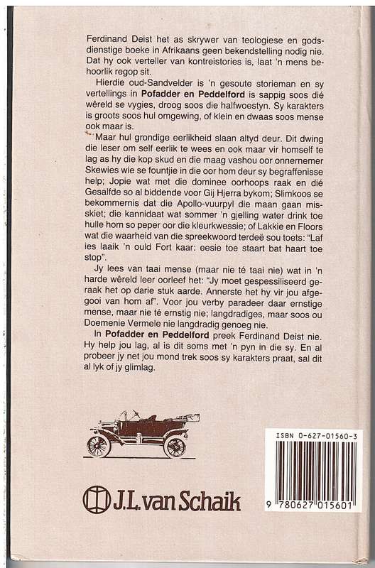 Pofadder en Peddelford: Sandveldstories - Ferdinand Deist