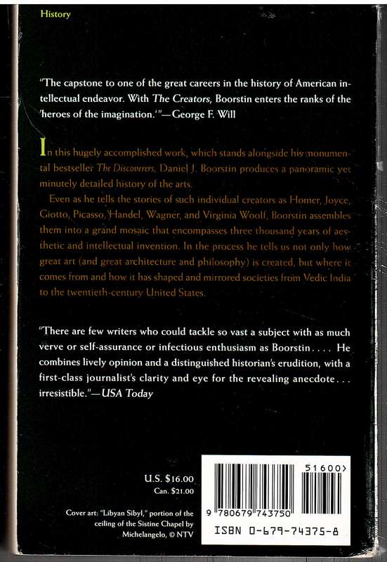 The Creators: A History of Heroes of the Imagination - Daniel J Boorstin