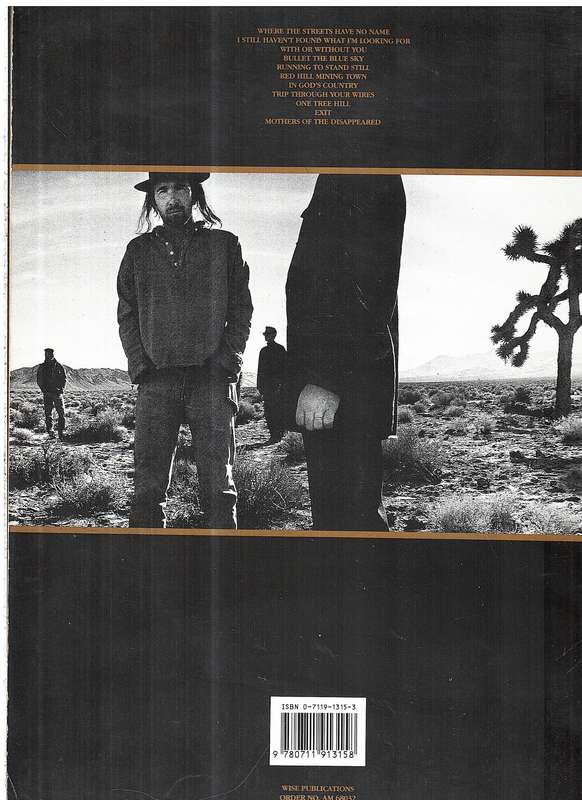 U2: The Joshua Tree - Authentic Record Transcriptions [Melody line | Lyrics | Guitar chords | TAB]