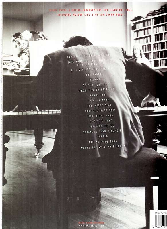Nick Cave Anthology Piano / Vocal / Guitar Folio