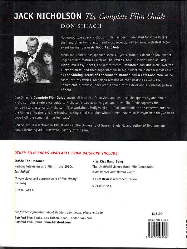 Jack Nicholson: The Complete Film Guide - Don Shiach