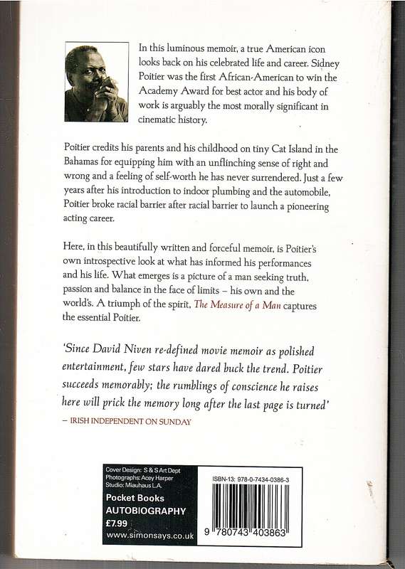 The Measure of a Man: A Memoir - Sidney Poitier