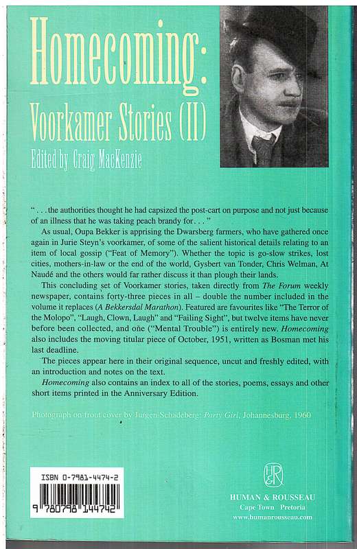 Homecoming: Voorkamer Stories II - Herman Charles Bosman