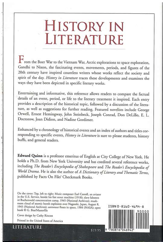 History in Literature - Edward Quinn