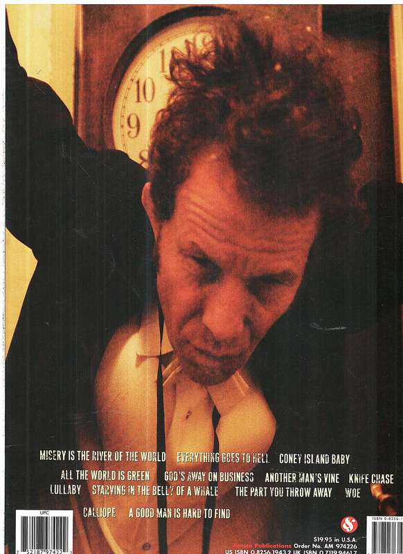 Tom Waits - Blood Money Piano / Vocal/ Guitar Folio