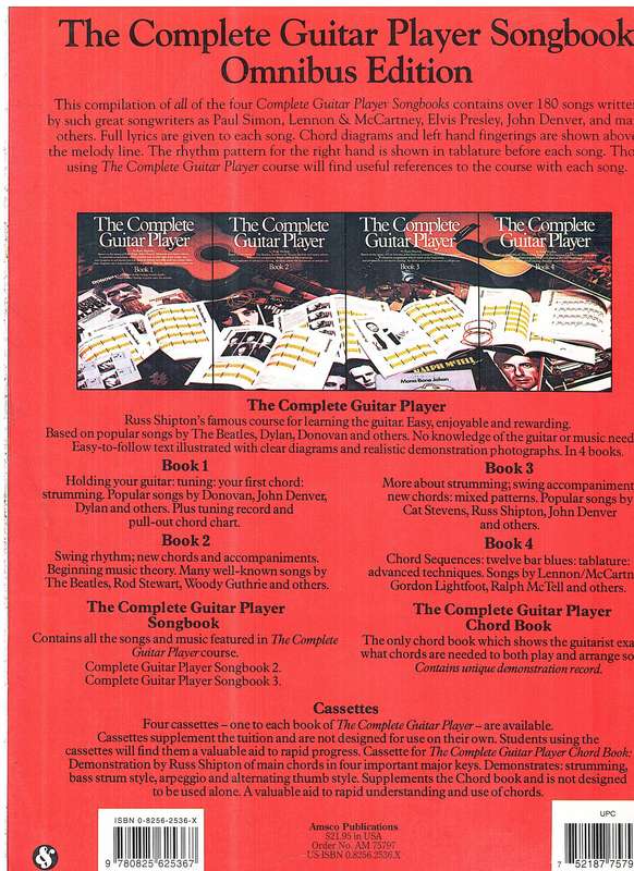 The Complete Guitar Player Songbook (Omnibus Edition) Piano / Vocal / Guitar