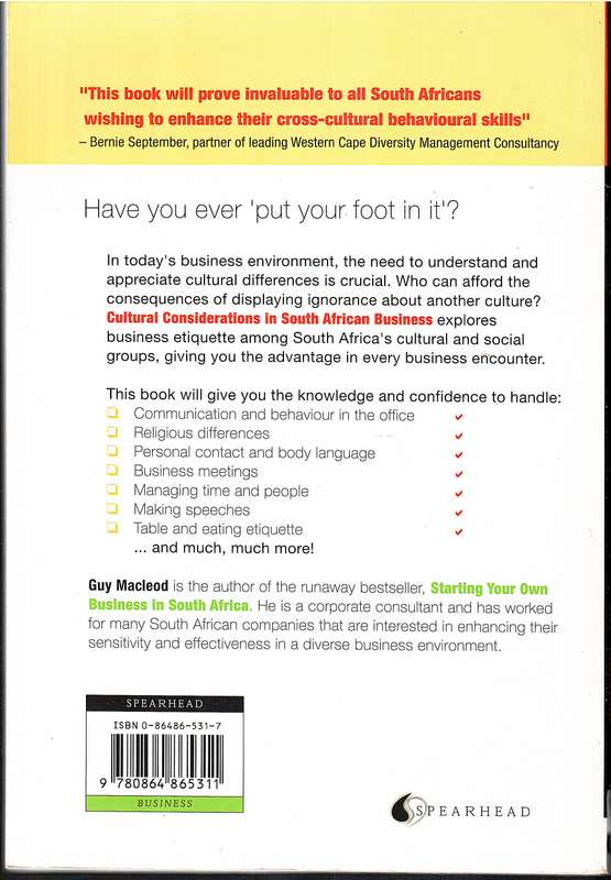 Cultural Considerations in South African Business - Guy Macleod