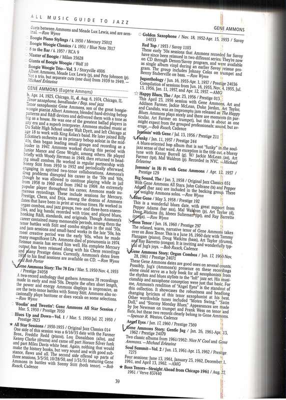 All Music Guide to Jazz: The Best CDs, Albums & Tapes - Ron Wynn (Ed.)