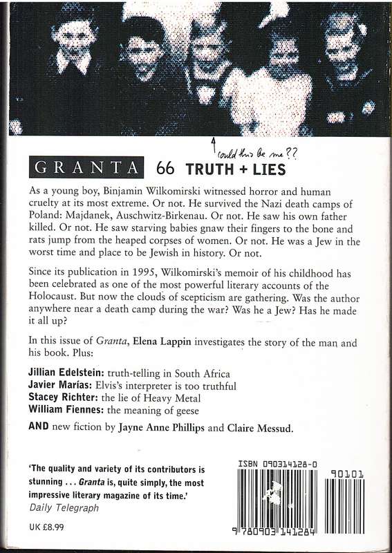 Granta 66: Truth + Lies