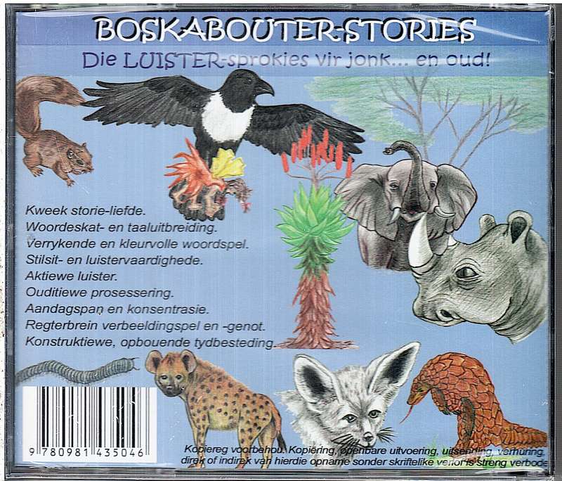 Boskabouter-stories CD 4: "Aspatat is skoonveld...Ja, sy is WEG" CD [NEW / SEALED]