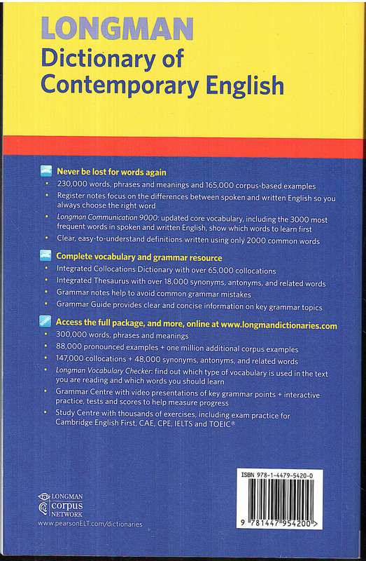 Longman Dictionary of Contemporary English (for Advanced Learners) 6th Edition