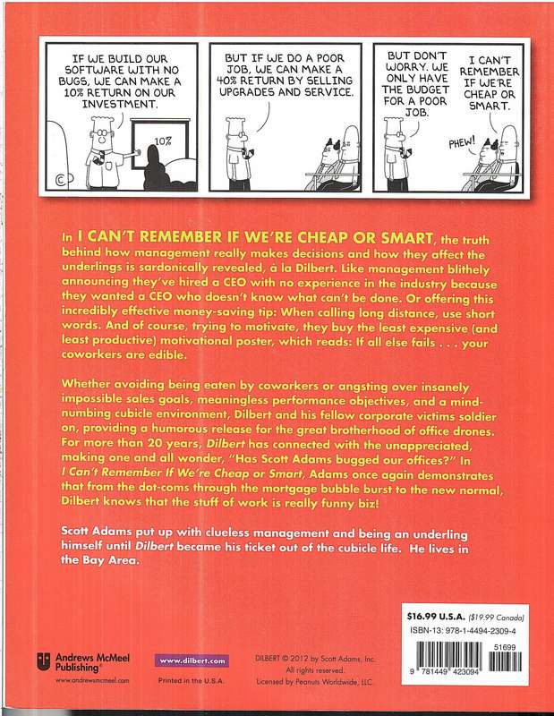 Dilbert: I Can't Remember if We're Cheap or Smart - Scott Adams