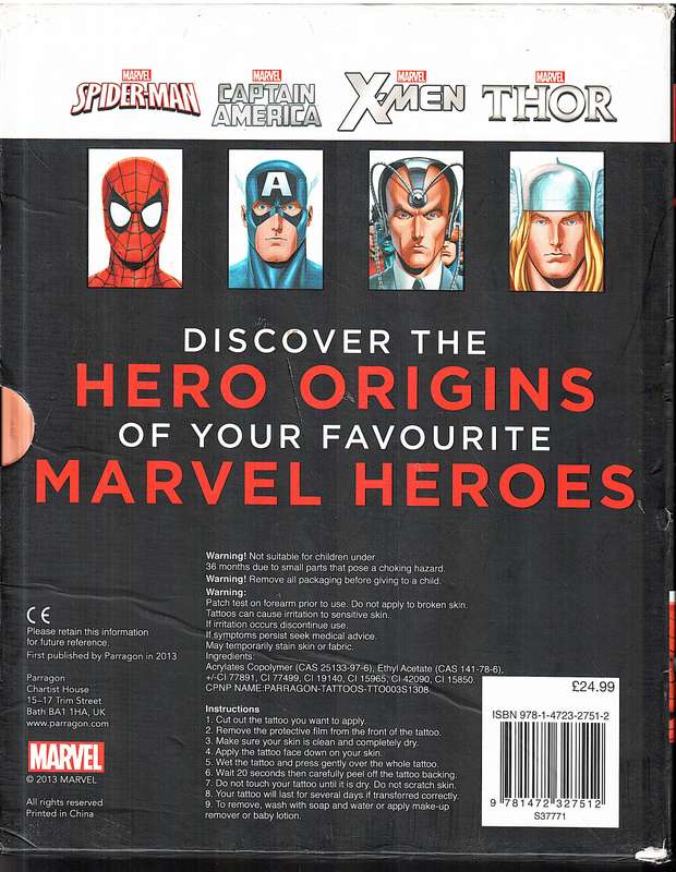 Marvel Hero Origins Story Collection (4 Book Slipcase): Spider-Man, Captain America, Thor, X-Men
