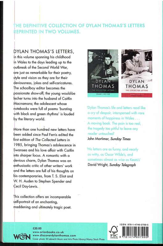 Dylan Thomas: The Collected Letters Volume I: 1931-1939 - Paul Ferris (Ed.)
