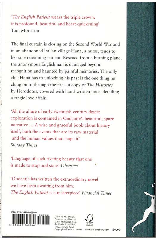 The English Patient - Michael Ondaatje [Winner of the Golden Man Booker Prize]